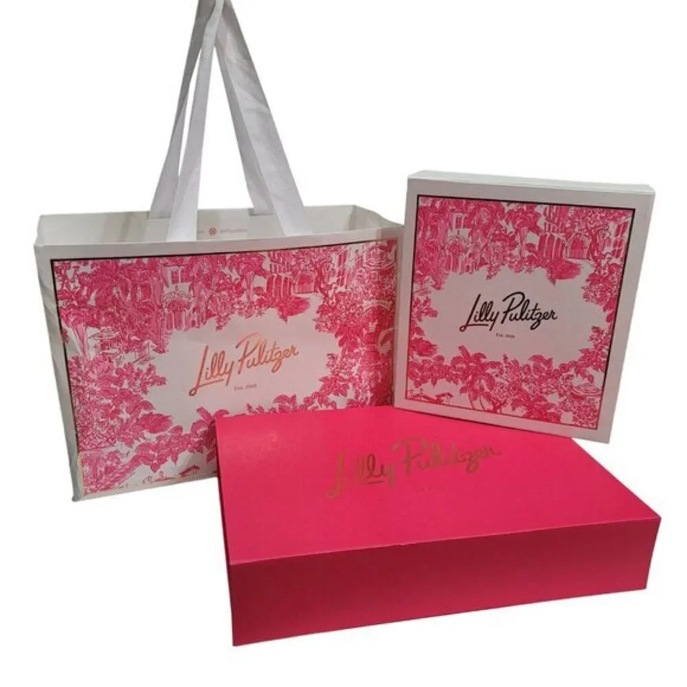 Lilly Pulitzer Boxes Bag Pink Lot